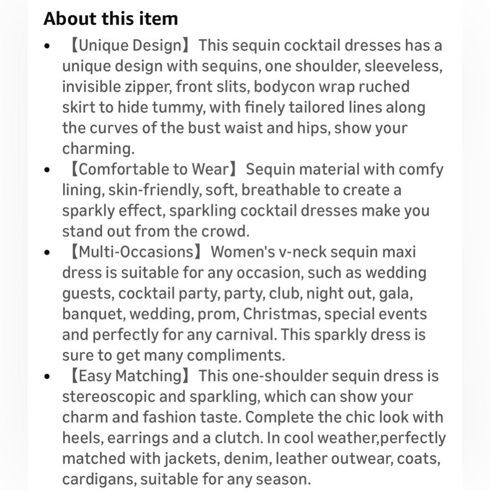 Rose Gold Sequins One-Shoulder Dress - Picture 7 of 7